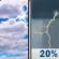 Saturday: Mostly Cloudy then Slight Chance Showers And Thunderstorms