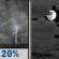Wednesday Night: Slight Chance Showers And Thunderstorms then Mostly Cloudy