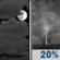 Friday Night: Mostly Cloudy then Slight Chance Showers And Thunderstorms