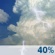 This Afternoon: A chance of showers and thunderstorms. Partly sunny, with a high near 79. Northeast wind around 6 mph. Chance of precipitation is 40%. New rainfall amounts less than a tenth of an inch possible. This Afternoon: Chance Showers And Thunderstorms